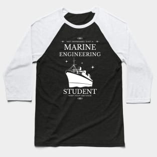 Marine Engineering - Black Version - Engineers Baseball T-Shirt